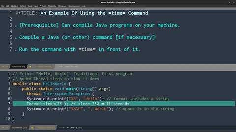 Measuring Program Running Time: Linux