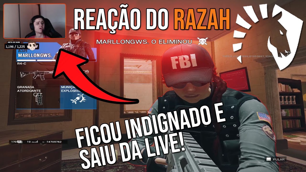 REAÇÃO DO RAZAH - HIGHLIGHTS #3 [R6-PC] - YouTube