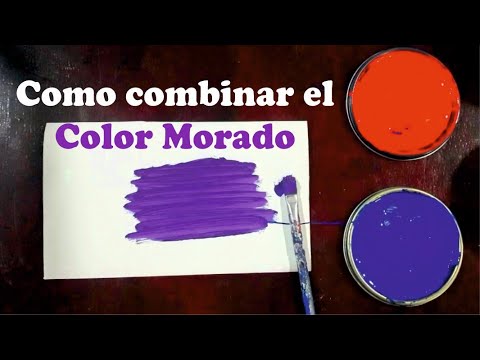 Como hacer el color Morado o violeta con pintura #morado 