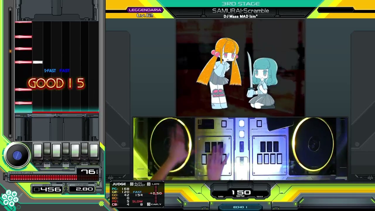 beatmania IIDX】SAMURAI-Scramble SPL ハード進捗だめです💩 - YouTube