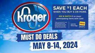 *NEW MEGA SALE* Kroger Must DO Deals for 5/8-5/14 | Buy 5, Save $1 Each Mega Sale & MORE