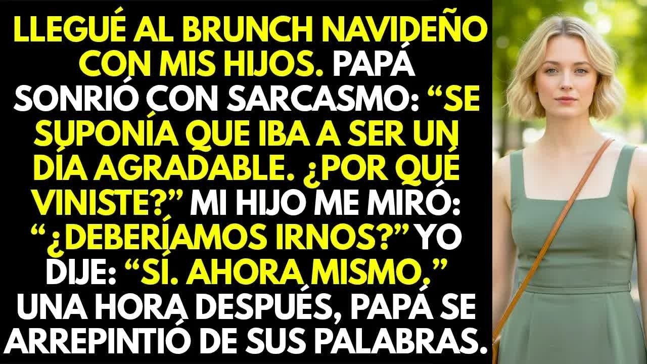 Llegué al brunch navideño con mis hijos  Papá： “Se suponía un día agradable  ¿Por qué