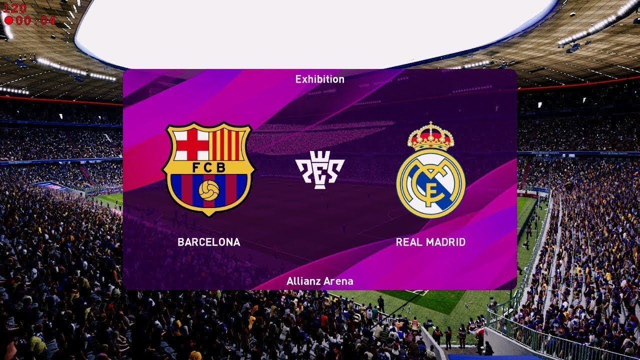 PES 2020 Barcelona x Real Madrid El Clasico - YouTube