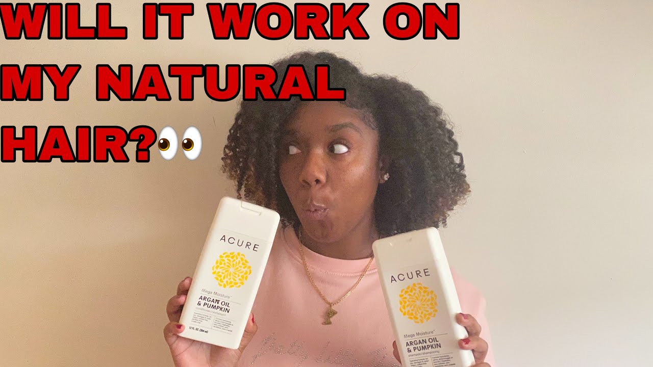 Does This ACURE SHAMPOO + CONDITIONER Work On MY Natural Hair? | ACURE ARGAN OIL & PUMPKIN