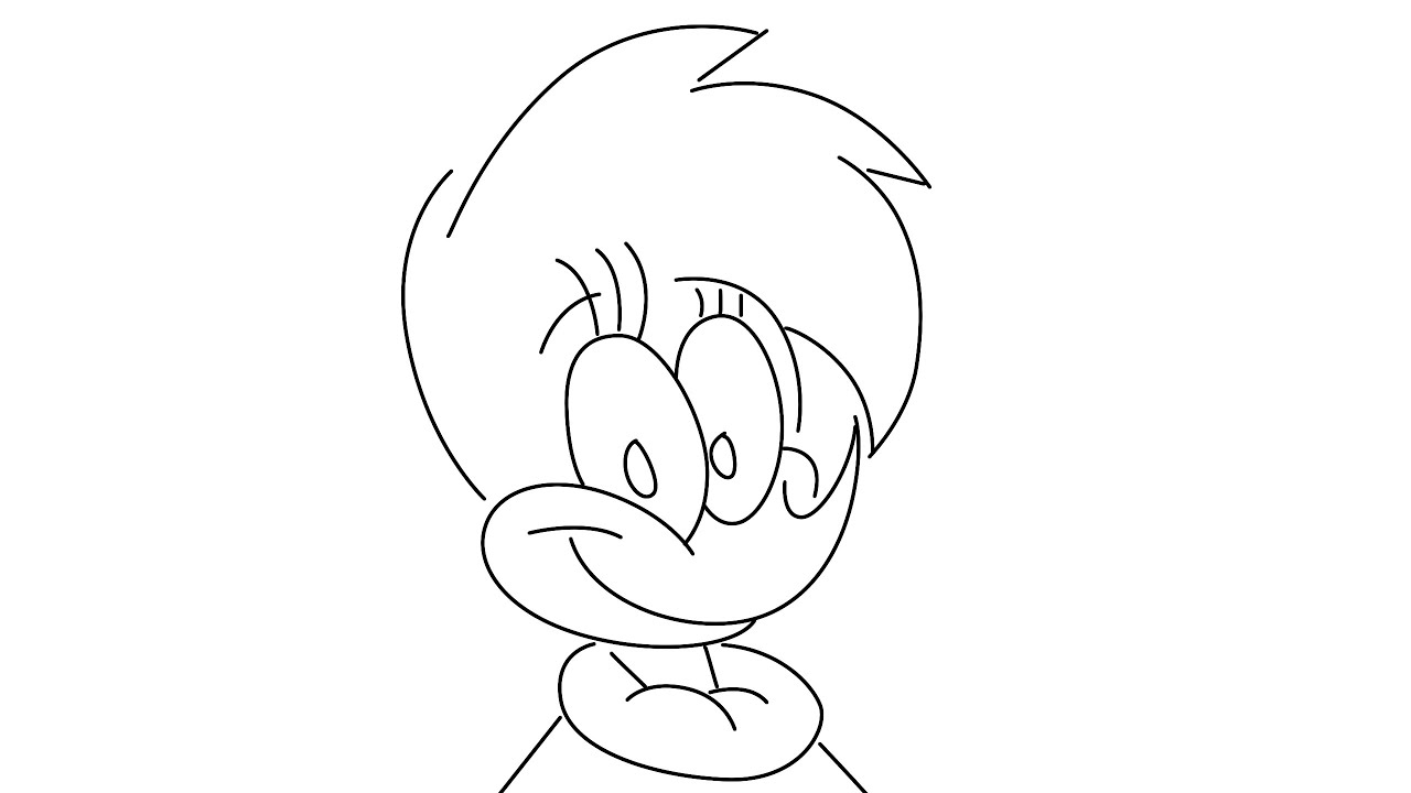 How to draw Woody Woodpecker step by step for beginners from Woody