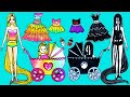 Paper Dolls Dress Up - Fairy Rapunzel and Ghost Sadako Mother and Daughter - Barbie Story & Crafts