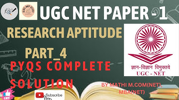 11th Jul 2022 UGC NET PAPER - 1| RESEARCH APTITUDE  PYQ COMPLETE SOLUTION IN #tamil |PART - 4 |#ugc