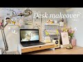 Cozy desk makeover desk organization aesthetic desk setup ikea haul