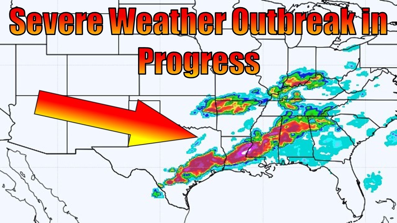Severe Weather Outbreak in Progress........ - YouTube