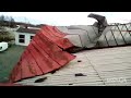 Roof demolition zetor 6911   demolice stechy za pomoci zetoru 6911