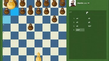 Beating Martin with just one pawn!