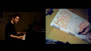 Dan Tepfer - Improvisation on the Thoughts of a Mollusk (Live drawing)