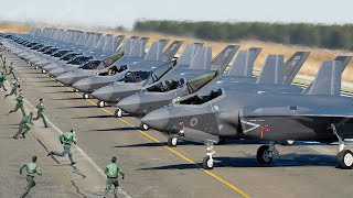 : Skilled US Pilots Rush to Their Stealth Jets & Take Off One by One at Full Throttle