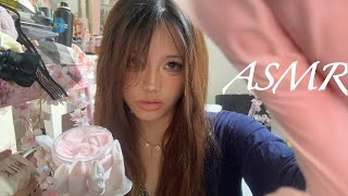 ASMR 💆‍♀️ giving you a face massage with latex gloves & sugar scrub