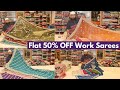 Flat 50 off dhamaka sale bridal partywear designer work sarees collection single courier hyderabad