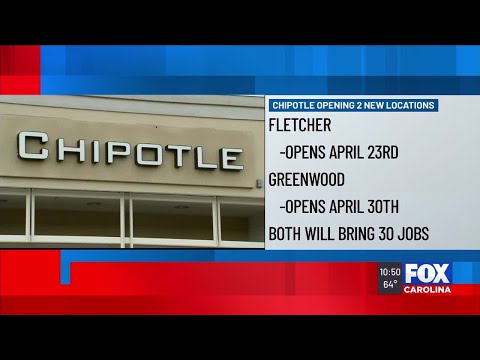 Chipotle opening 2 new restaurants in the western Carolinas this month