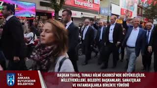 Başkanımız Sn. Mansur Yavaş AB Delegasyonu, belediye başkanları ve Haluk Levent ile yürüyüşe katıldı