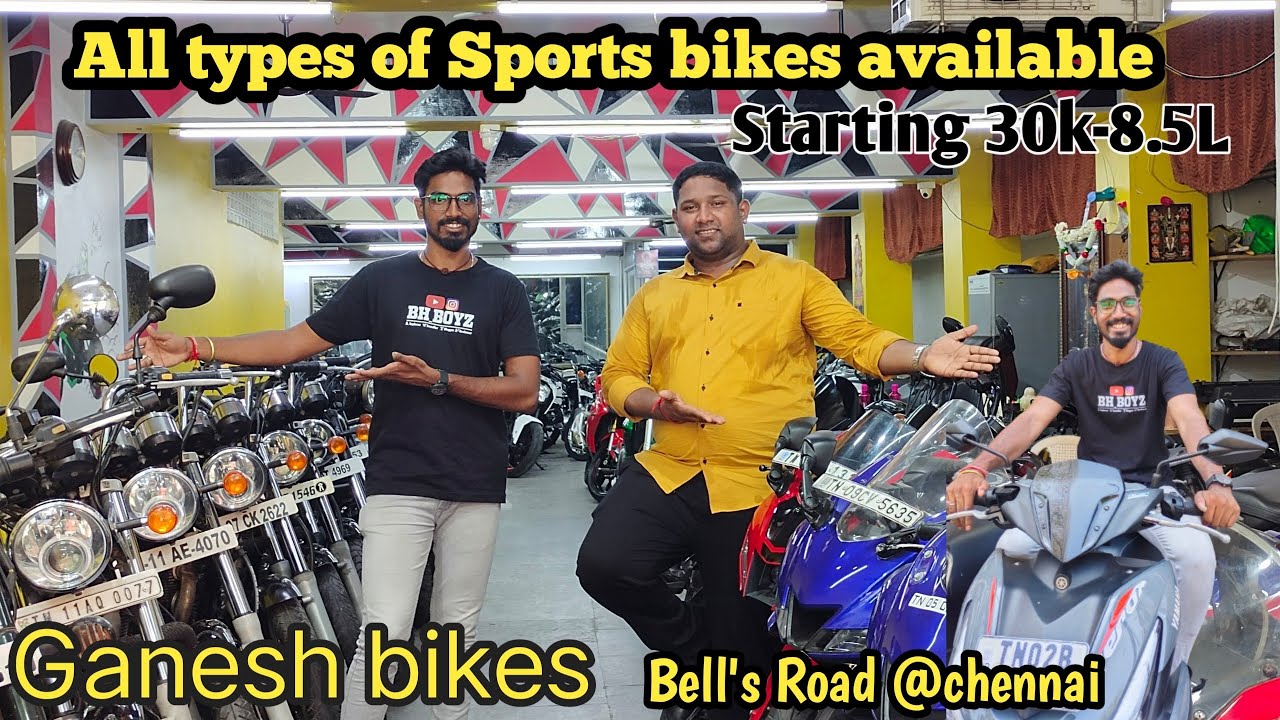 Second hand bike 2023 Collection of Ganesh bikes Chennai Milage to