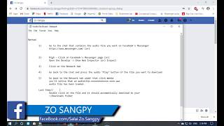 Download a Facebook messenger audio/mp3 file on your computer.