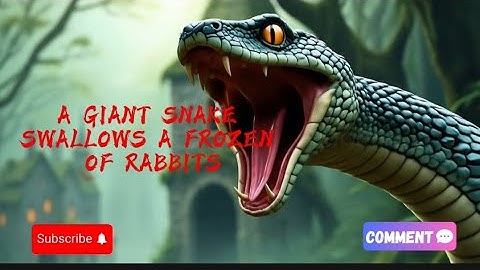 GIANT SNAKE SWALLOWS VERY GREEDY RABBIT