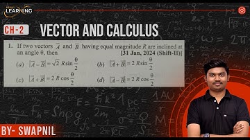 If two vectors A and B having equal magnitude R are inclined at an angle theta, then 2024 (Shift-II)