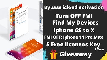 ImyFone bypass iCloud activation lock | FMI OFF | Disabled Iphone Supporting 6S To X  | Giveaway