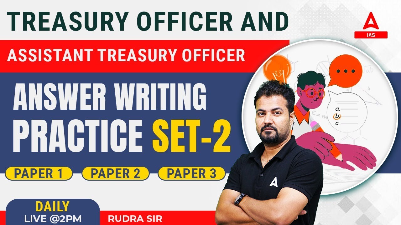 Treasury Officer Answer Writing Practice | PAPER 1, 2 & 3 | Set 2 | Rudra Sir | Haryana Adda247