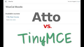 Using TinyMCE in Moodle