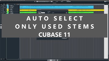 How to Auto Select Only Used Stems for Export | Cubase 11