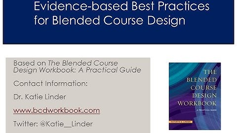 Evidence Based Practices in Blended Learning