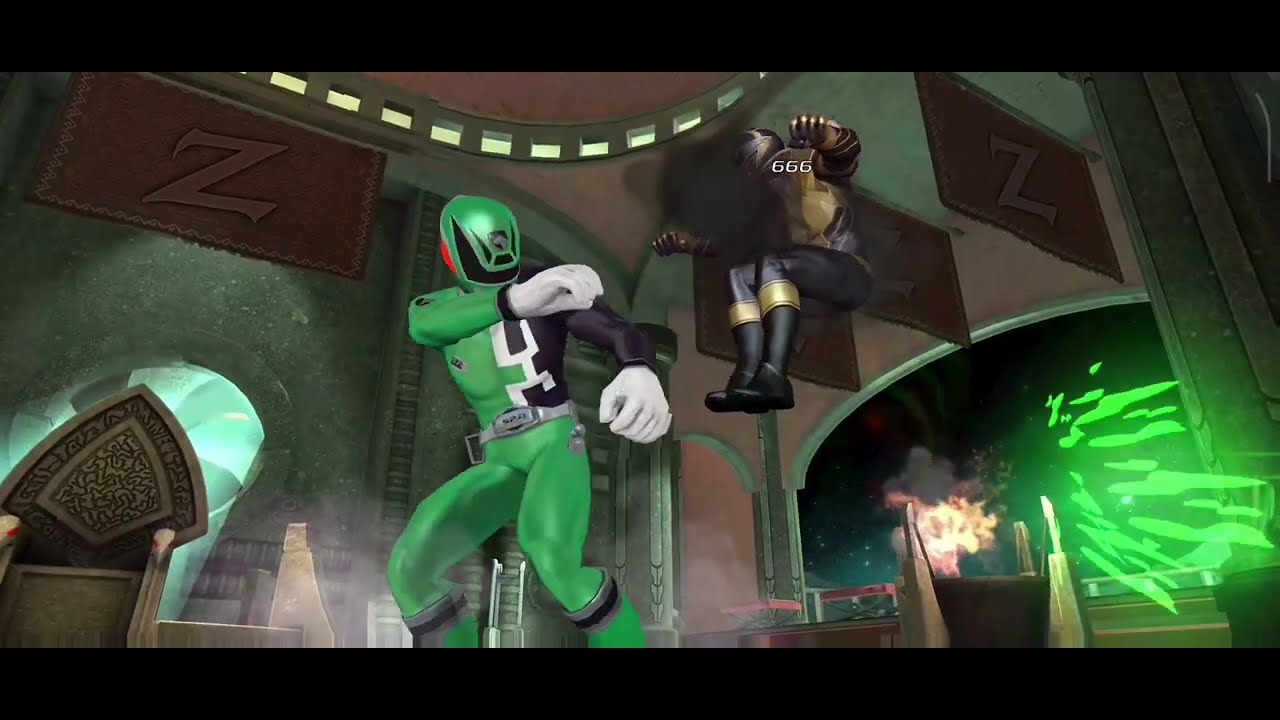 Green bull spd and evil ghost fight power ranger