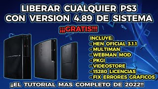 lealtad Muchos callejón Liberar CUALQUIER PS3 4.89 FACIL + HEN OFICIAL + TIENDAS + FIX ERRORES  GRAFICOS - YouTube