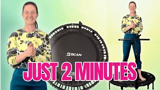 تمرين على جهاز الترامبولين لمدة دقيقتين | قفزة صحية لطيفة لصحة القلب والتوازن والجهاز اللمفاوي screenshot 4