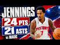 Brandon Jennings 24 pts 21 asts vs Magic 14/15 season