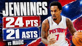 Brandon Jennings 24 Pts 21 Asts Vs Magic 1415 Season