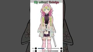 redesigning mitsuri🍡 #demonslayer #mitsuri #kny #digitalart #knyoc #redesign #shorts
