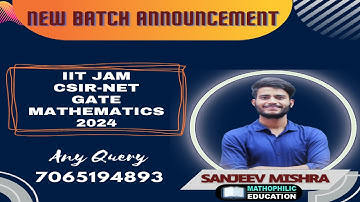 New Batch Announcement | IIT- JAM, CSIR-NET, GATE Mathematics  #newbatch #iitjam2024 #csirnet #gate