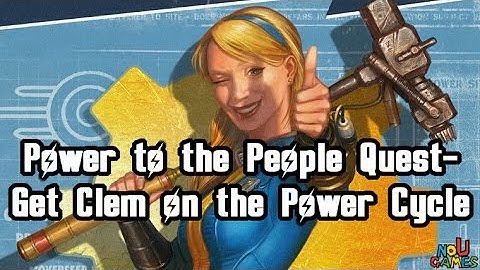 Fallout 4 Vault Tec Workshop - Power to the People Quest (Get Clem on the Power Cycle)