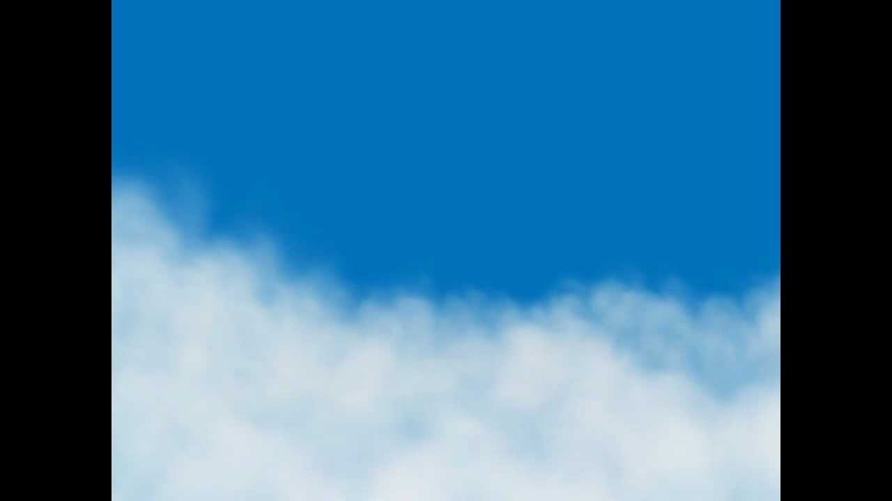 Over the moving clouds - "blue screen effekt"