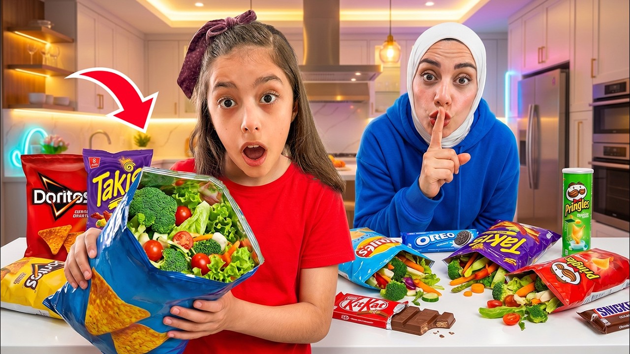 خدعنا تيما و رضا و طعميناهم أكل صحي😀 ما قدروا يعرفوا! - YouTube