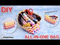 DIY ALL-IN-ONE TRAVEL POUCH BAG | How to make a zipper pouch with 5 pockets Tutorial [sewingtimes]