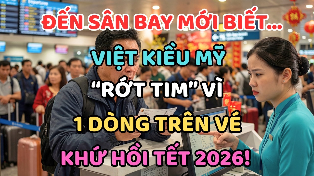 ĐẾN SÂN BAY MỚI BIẾT… VIỆT KIỀU MỸ “RỚT TIM” CHỈ VÌ 1 DÒNG CHỮ NÀY