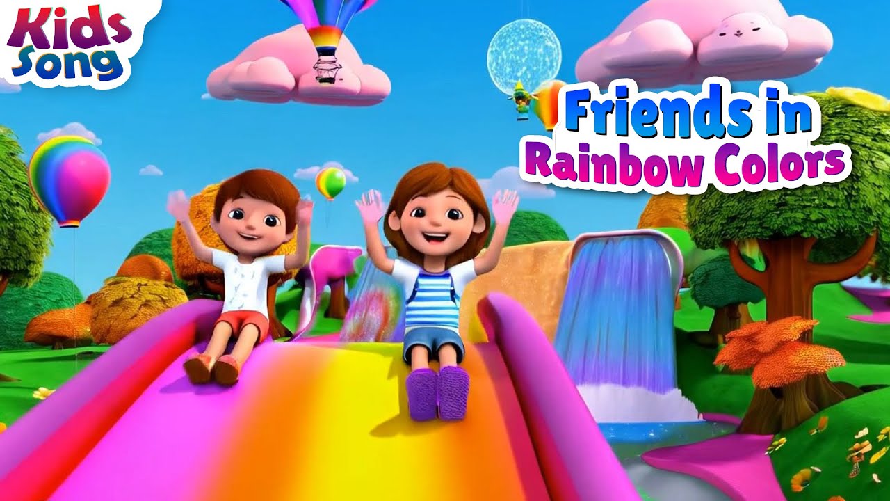 Friends in the Rainbow 🌈 Magical Kids Song About Friendship & Colors