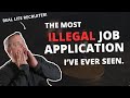 The most illegal job application I&#39;ve ever seen (RED FLAG Employer!)