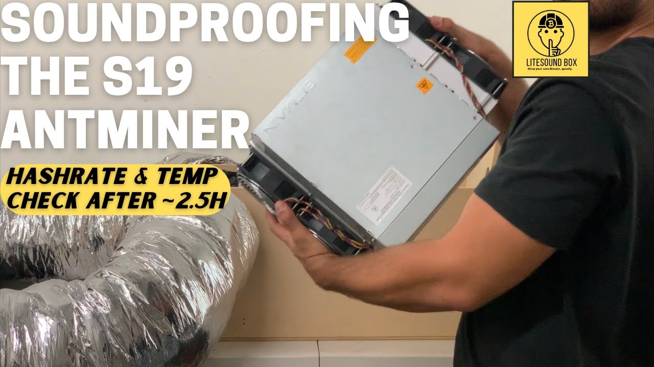 LiteSound Box for Antminer S19 - Hashrate & Temperature after ~2.5h