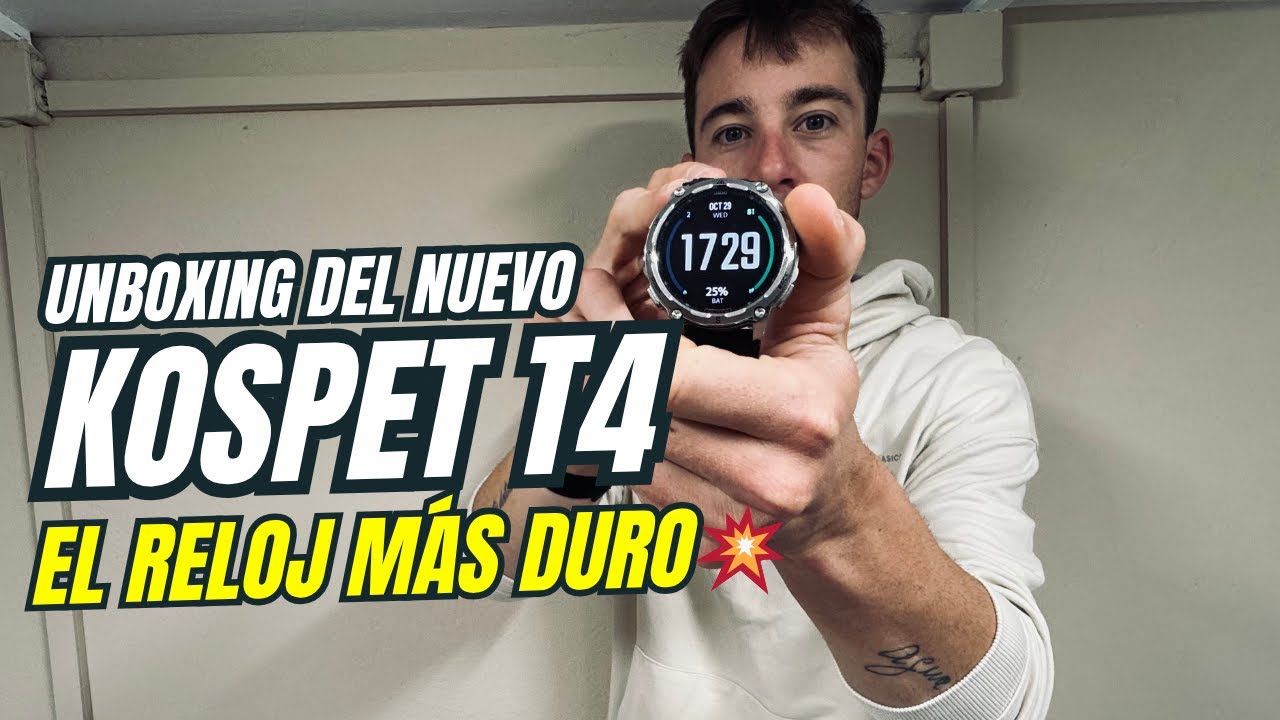 📦 UNBOXING KOSPET TANK T4 – ¡EL RELOJ INTELIGENTE MÁS RESISTENTE Y COMPLETO! 💪⌚