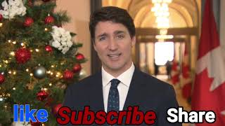 Prime Minister Justin Trudeau message to Canadian citizens on merry Christmas Eve