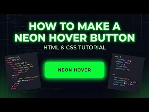 How to Make a Neon Hover Button Using HTML & CSS | Easy UI Design Tutorial