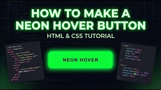 How to Make a Neon Hover Button Using HTML & CSS | Easy UI Design Tutorial