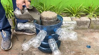 Wow! Unique Ideas // Tips Make Simple Cement Flower Pots From Plastic Bottles